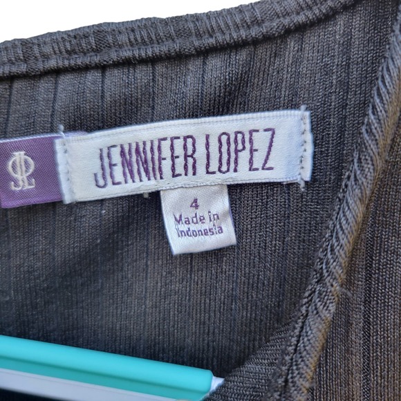 Jennifer Lopez Midnight Romance Lace Up Sleeve Dress Sz 4 - Picture 5 of 12